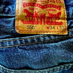 Levi’s 550 100% Cotton Blue Jeans Size 34x30